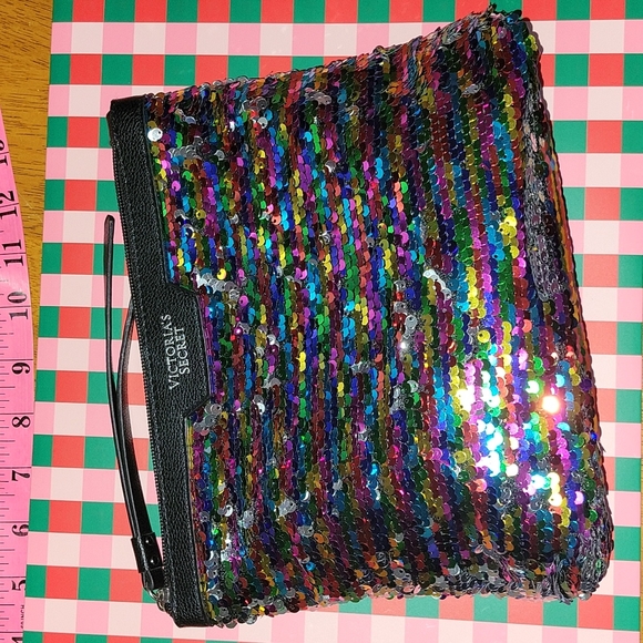 VS Sequin Make-up Bag EUC - Picture 2 of 14